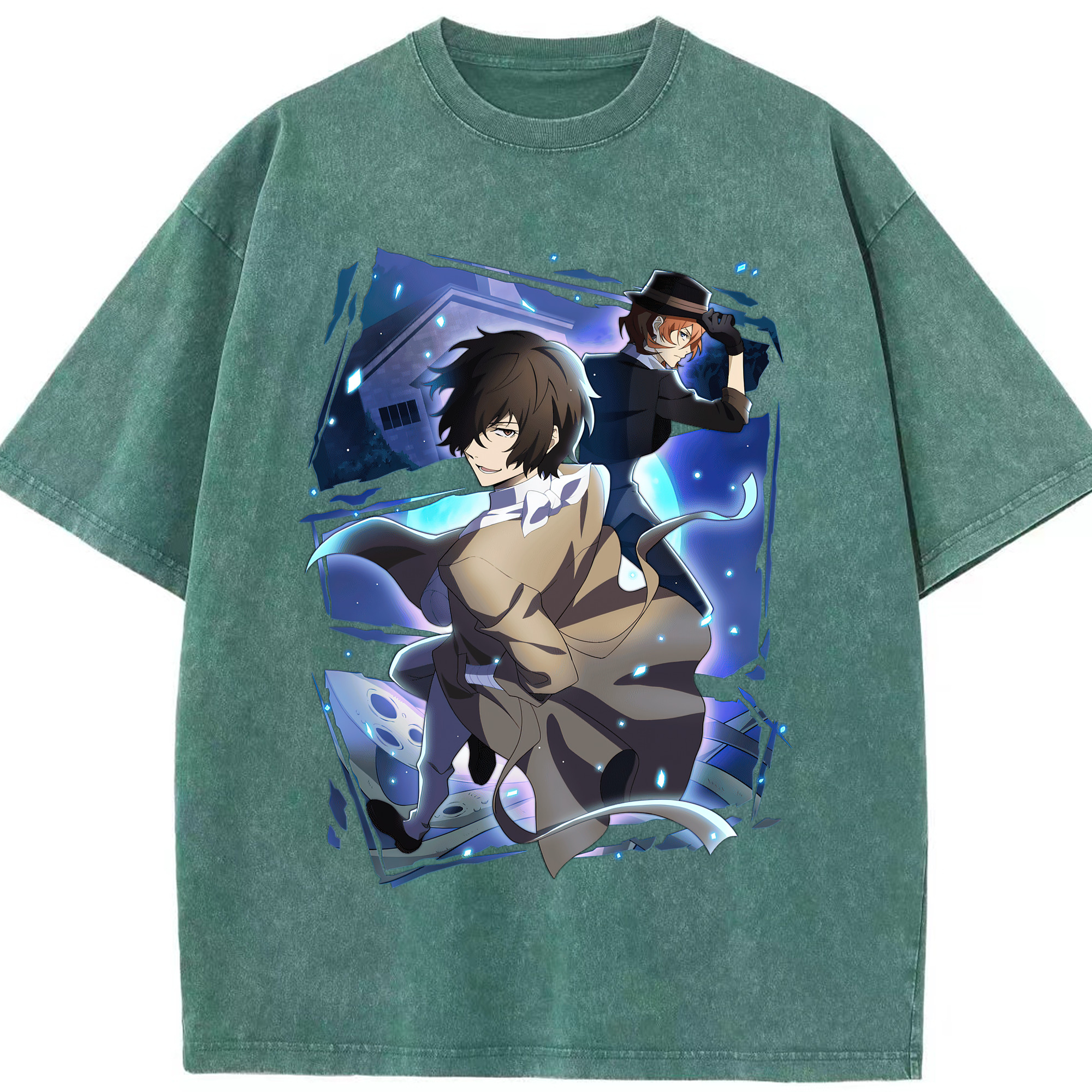 （画像用） 文豪ストレイドッグス Bungo Stray Dogs 綿100% ヴィンテージ風 半袖Tシャツ（フロントプリント）